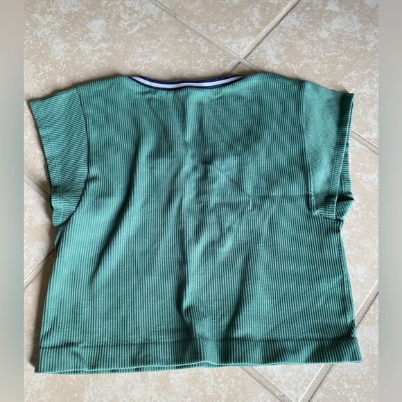 Urban outfitters NWOT out from under go for gold sage green seamless crop top. - Picture 2 of 5